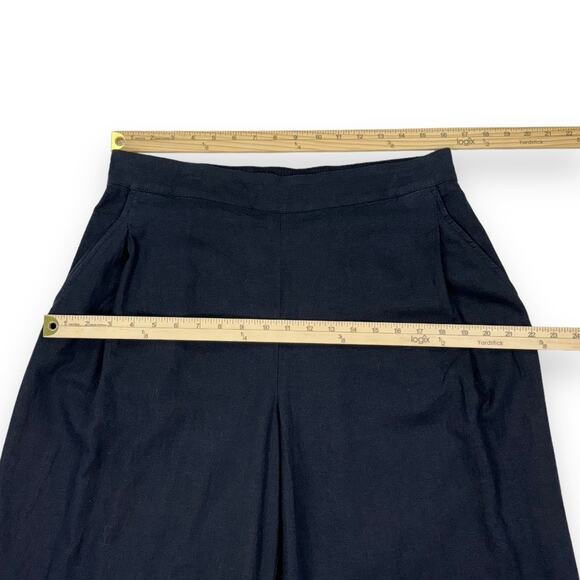 Madewell Women's Linen Blend Straight Leg Crop Pant Size 12 Petite Black - Picture 11 of 15